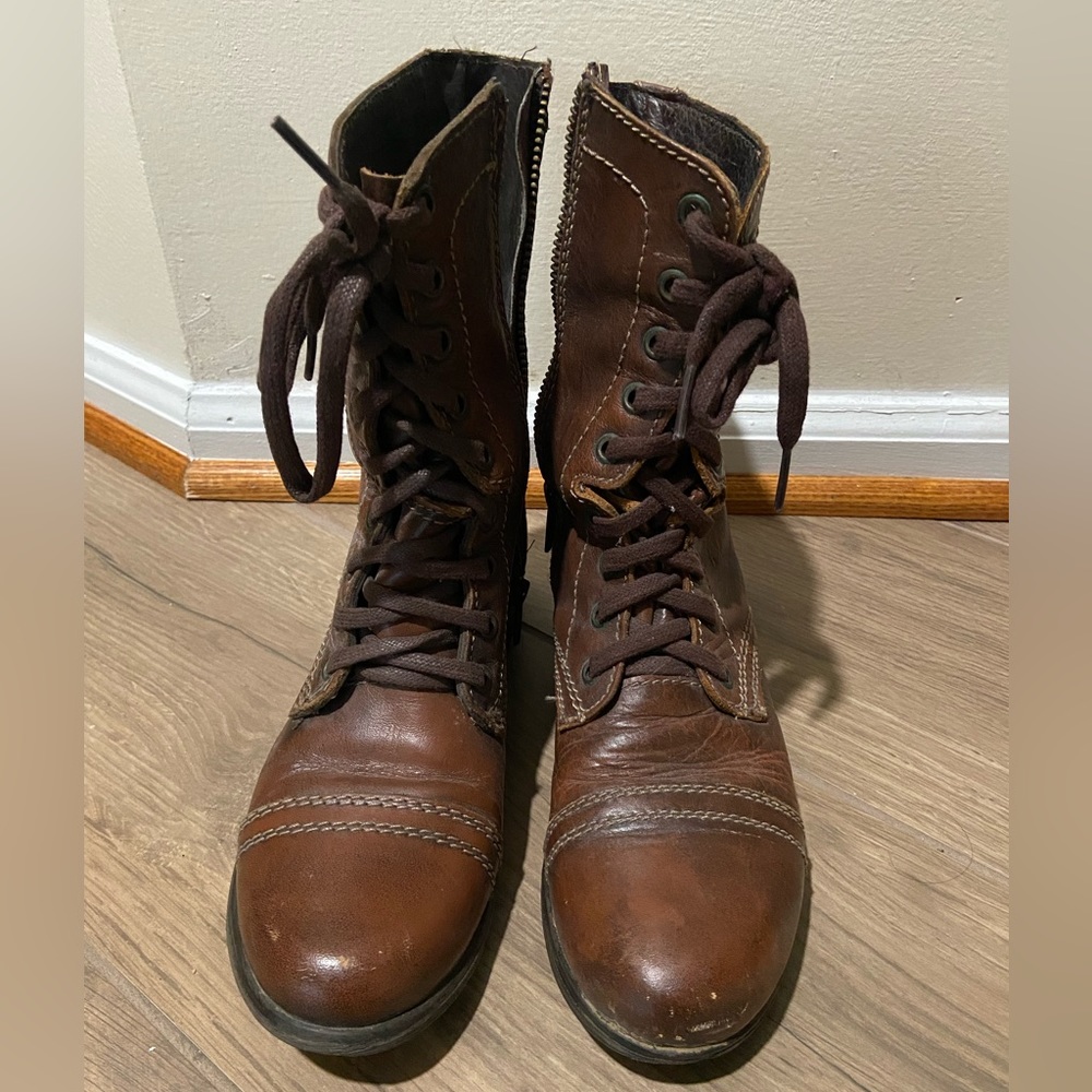 Steve Madden Cognac Leather Boots